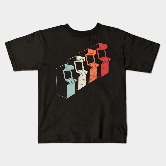 Vintage 80s Arcade Machines Kids T-Shirt by MeatMan